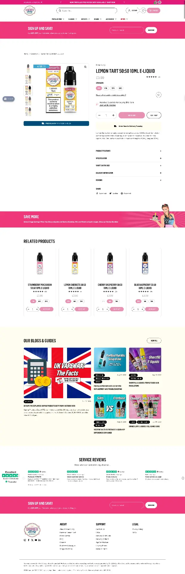 Product page — after